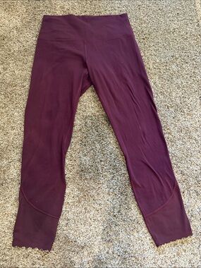 lululemon athletica Maroon High-Waist Leggings